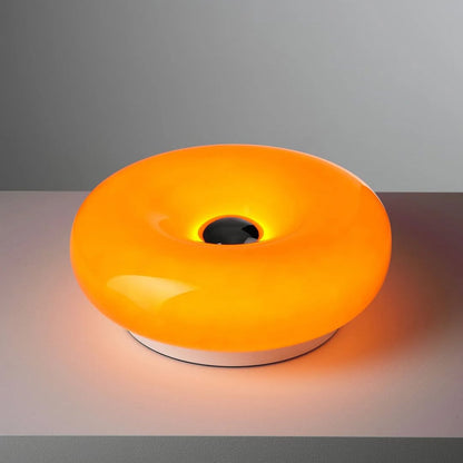 Lampada a ciambella color mandarino