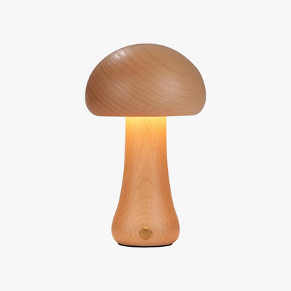 Mini lampada in legno a forma di fungo