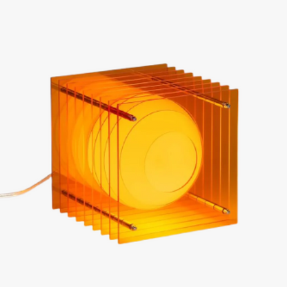 Lampada futuristica a sfera quadrata