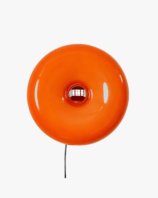 Lampada a ciambella color mandarino