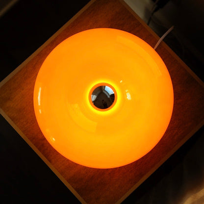 Lampada a ciambella color mandarino
